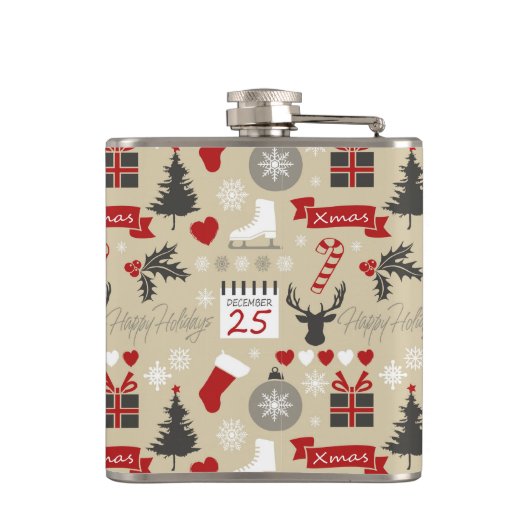 Happy Holidays Flachmann (Rückseite)