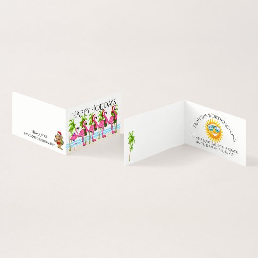 Happy Holidays Flamingo Style #holidayZ (Innenseite und Außenseite)