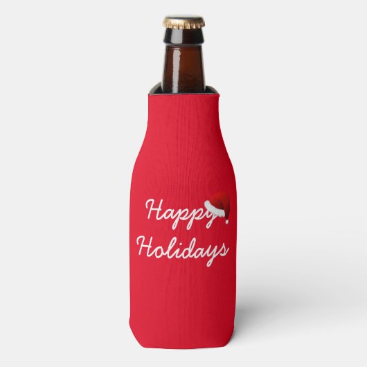 Happy Holidays Flasche Cooler Flaschenkühler (Flaschenvorderseite)