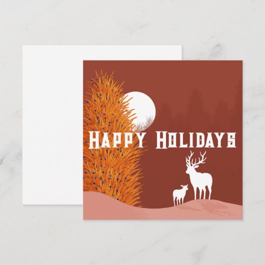 Happy Holidays - Flat Card (Vorne/Hinten)