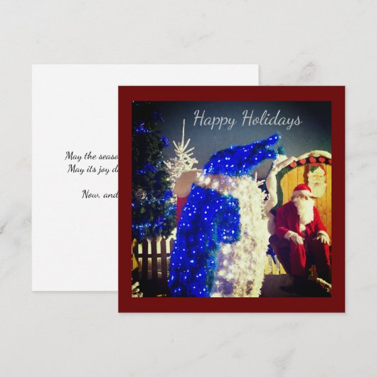 Happy Holidays Flat Card (Vorne/Hinten)