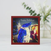 Happy Holidays Flat Card (Stehend Vorderseite)