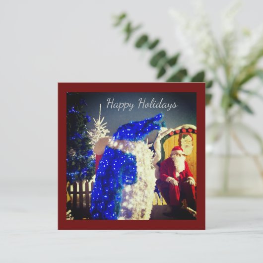 Happy Holidays Flat Card (Stehend Vorderseite)