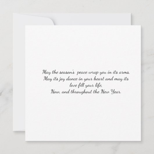 Happy Holidays Flat Card (Rückseite)