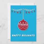 Happy holidays flat greeting card karte (Vorderseite)