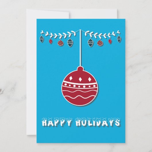 Happy holidays flat greeting card karte (Vorderseite)