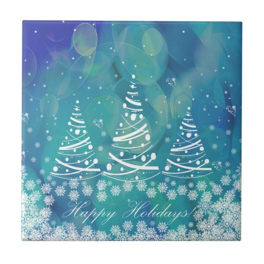 Happy Holidays Fliese (Vorderseite)
