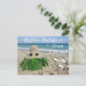 Happy Holidays Florida Weihnachten Snowman Sandman (Stehend Vorderseite)