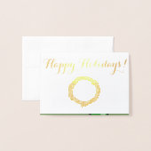 Happy Holidays Folienkarte (Vorderseite mit Umschlag)