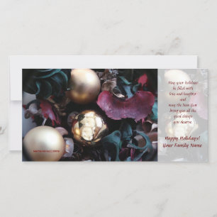 Happy Holidays Foto Card (2) - Benutzen Sie Ihr Fo Feiertagskarte