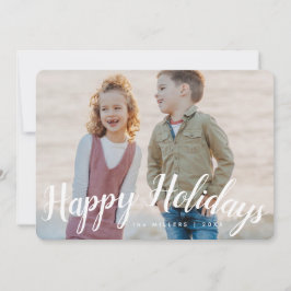 Happy Holidays Foto Card, horizontal Feiertagskarte