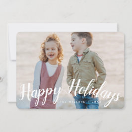 Happy Holidays Foto Card, horizontal Feiertagskarte