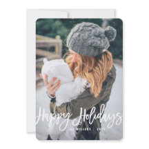 Happy Holidays Foto Card, vertikal