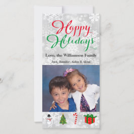 Happy Holidays Foto Card Weihnachtsbilder Feiertagskarte