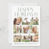 Happy Holidays Foto Collage Feiertagskarte (Vorderseite)