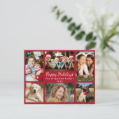 Happy Holidays Foto Collage Rotes Weihnachten (Stehend Vorderseite)