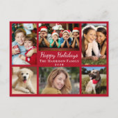 Happy Holidays Foto Collage Rotes Weihnachten (Vorderseite)