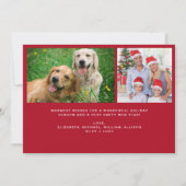 Happy Holidays Foto Collage Rotes Weihnachten (Rückseite)