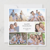 Happy Holidays | Foto Collage Square Feiertagskarte (Vorderseite)