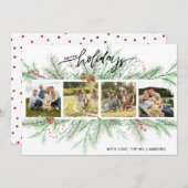 Happy Holidays Foto Collage Weihnachten Botanicals (Vorne/Hinten)