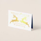 Happy Holidays Foto Family Collage Editierbare Far Folienkarte (Vorderseite)