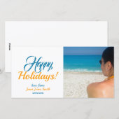 Happy Holidays Foto Feiertagskarte (Vorne/Hinten)