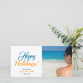 Happy Holidays Foto Feiertagskarte (Stehend Vorderseite)