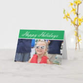 Happy Holidays - Foto Frame Karte (Gelbe Blume)
