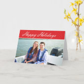 Happy Holidays - Foto Frame Karte (Gelbe Blume)