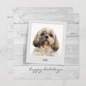 Happy Holidays Foto Frame Personalisierte Karte (Vorne/Hinten)