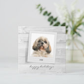 Happy Holidays Foto Frame Personalisierte Karte (Stehend Vorderseite)