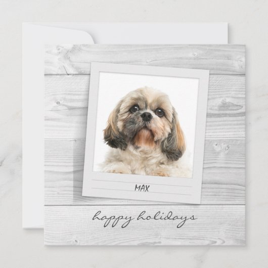 Happy Holidays Foto Frame Personalisierte Karte (Vorderseite)