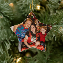 Happy Holidays Foto Geschenke, Star Shaped Christm Keramik Ornament