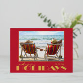 Happy Holidays Foto Gold Folien Feiertagskarte (Stehend vorne)