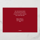 Happy Holidays Foto Gold Folien Feiertagskarte (Rückseite)