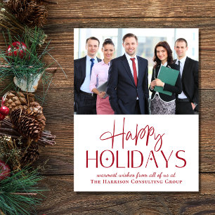 Happy Holidays Foto Logo Weihnachten im Unternehme