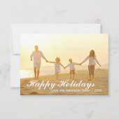 Happy Holidays Foto mit Zickzack Rot - 3x5 Karte (Vorderseite)