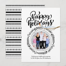 HAPPY HOLIDAYS FOTO Modernes Festival Robin Xmas Einladung