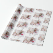 Happy Holidays Foto Name Muster Weihnachten Geschenkpapier (Ungerollt)