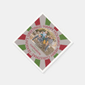 Happy Holidays Foto & Name Papierservietten (Ecke)