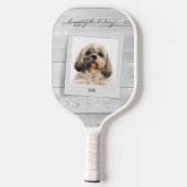 Happy Holidays Foto Personalisiert Pickleball Schläger (Rückseite)