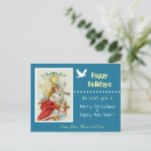 Happy Holidays Foto Postkarte (Stehend Vorderseite)