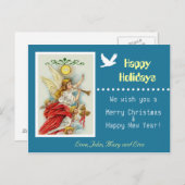 Happy Holidays Foto Postkarte (Vorne/Hinten)