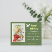 Happy Holidays Foto Postkarte (Stehend Vorderseite)