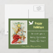 Happy Holidays Foto Postkarte (Vorne/Hinten)