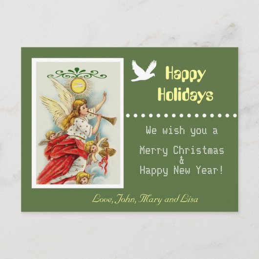 Happy Holidays Foto Postkarte (Vorderseite)
