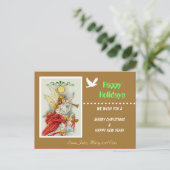 Happy Holidays Foto Postkarte (Stehend Vorderseite)