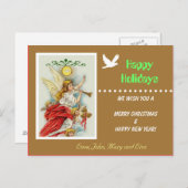 Happy Holidays Foto Postkarte (Vorne/Hinten)