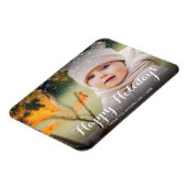 Happy Holidays Foto Schneeflocken Weihnachten Magnet (Linke Seite)