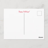 Happy Holidays Foto Script Einfache Weihnachten Postkarte (Rückseite)